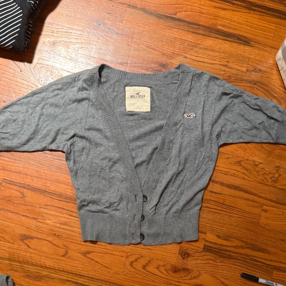 Hollister Charcoal Women's Cardigan size L